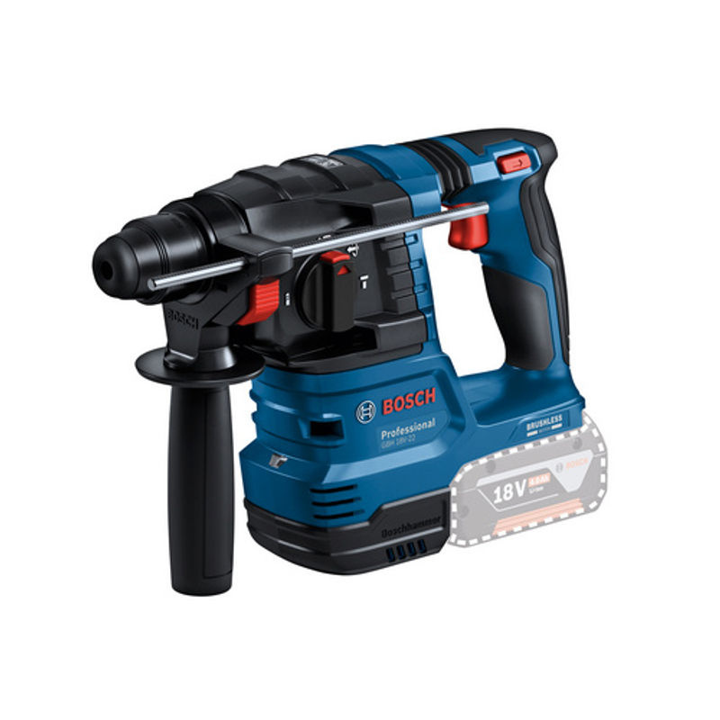 Bosch Professional Akku-Bohrhammer GBH 18V-22 SDS-Plus in Blau/Schwarz - Bild 5