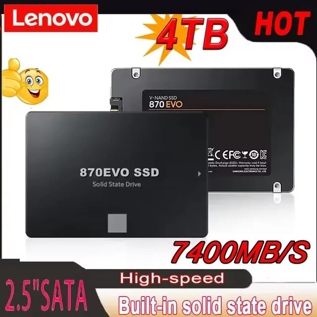 Lenovo 870 EVO SSD Interne Festplatte SATA 3, 2,5 Zoll, 4 TB - Bild 1