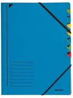 Leitz Ordnungsmappe mit 7 Fächern A4 blau mit Gummiband - Bild 1