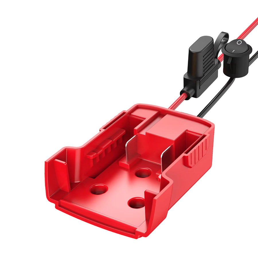 Milwaukee Adapter-Anschluss für externes Entladekabel für Li-Ion-Akkus 14,4 V 18 V 20 V in Rot - Bild 3
