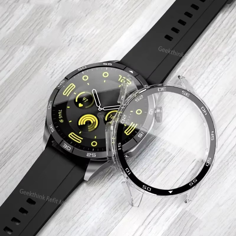 Geekthink Smartwatch-Zubehör, Hartschalenhülle, Gehäusedurchmesser 41 mm, 46 mm, Schwarz, Unisex - Bild 3