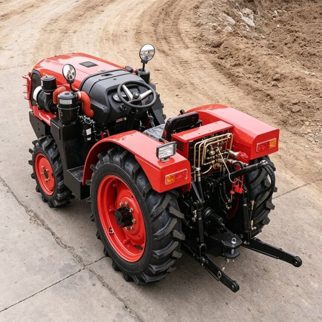 AIWEIYA 4WD Allrad-Bodenfräse in Rot für professionelle Landwirtschaft - Bild 1