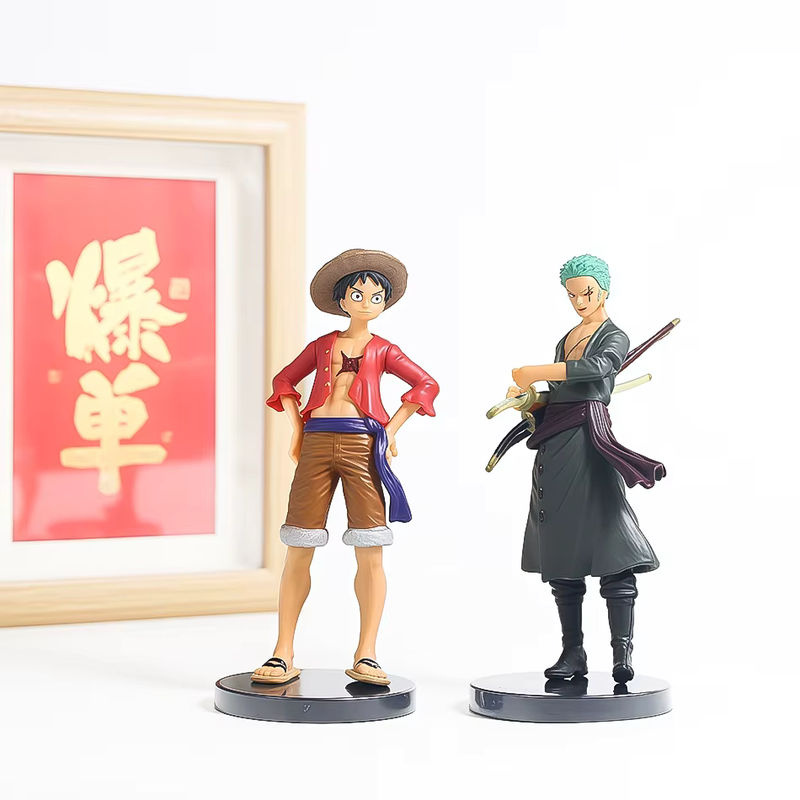 Bandai One Piece Figuren-Set mit 6 Actionfiguren aus Kunststoff, mehrfarbig, Luffy Ace Zoro Nami Sanji Sammlerstücke für deinen Schreibtisch - Bild 4