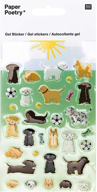 Rico Design Paper Poetry Gelsticker Hunde - Bild 1