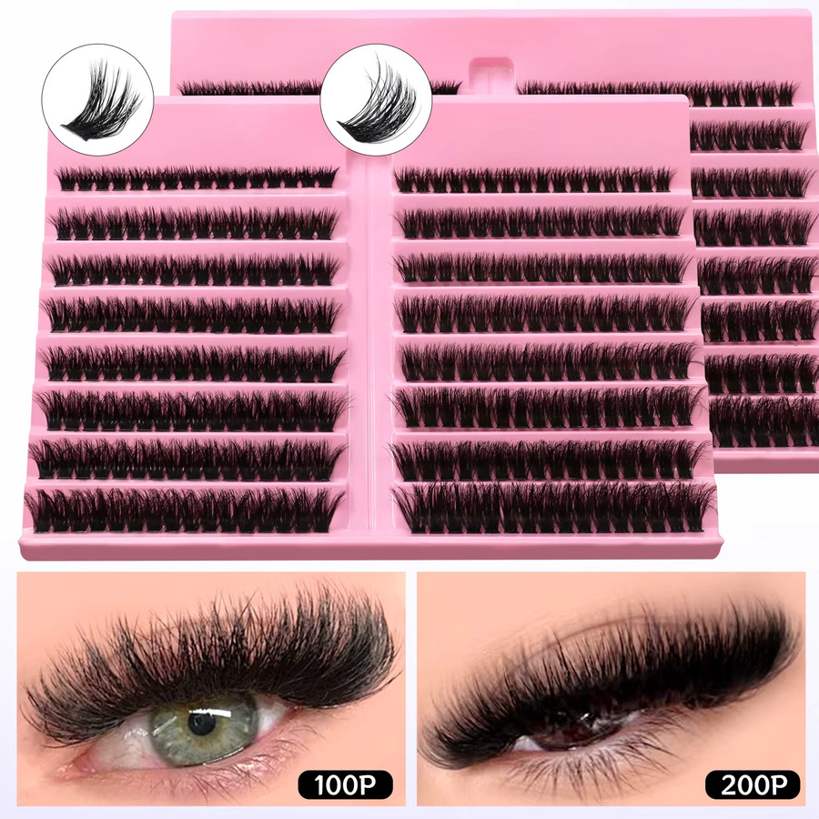 Lasvirey Lash Clusters DIY Wimpernverlängerung, künstliche Nerz-Wimpern - Bild 3