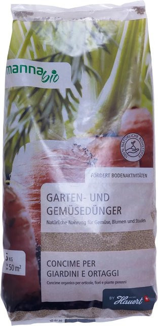 Manna Bio Garten- und Gemüsedünger aus pflanzlichen Rohstoffen, 5 kg - Bild 1