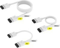 Corsair iCUE LINK Kabel-Kit in Weiß mit Längen von 600 mm, 200 mm und 100 mm, gerade - Bild 1