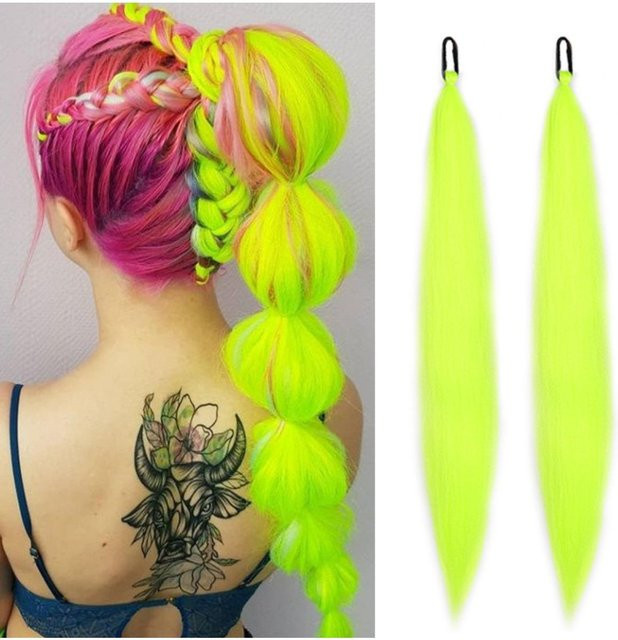 YiLi-Studio Haarverlängerung Pferdeschwanz, 66,04 cm, weiß, 2er Pack - Bild 1