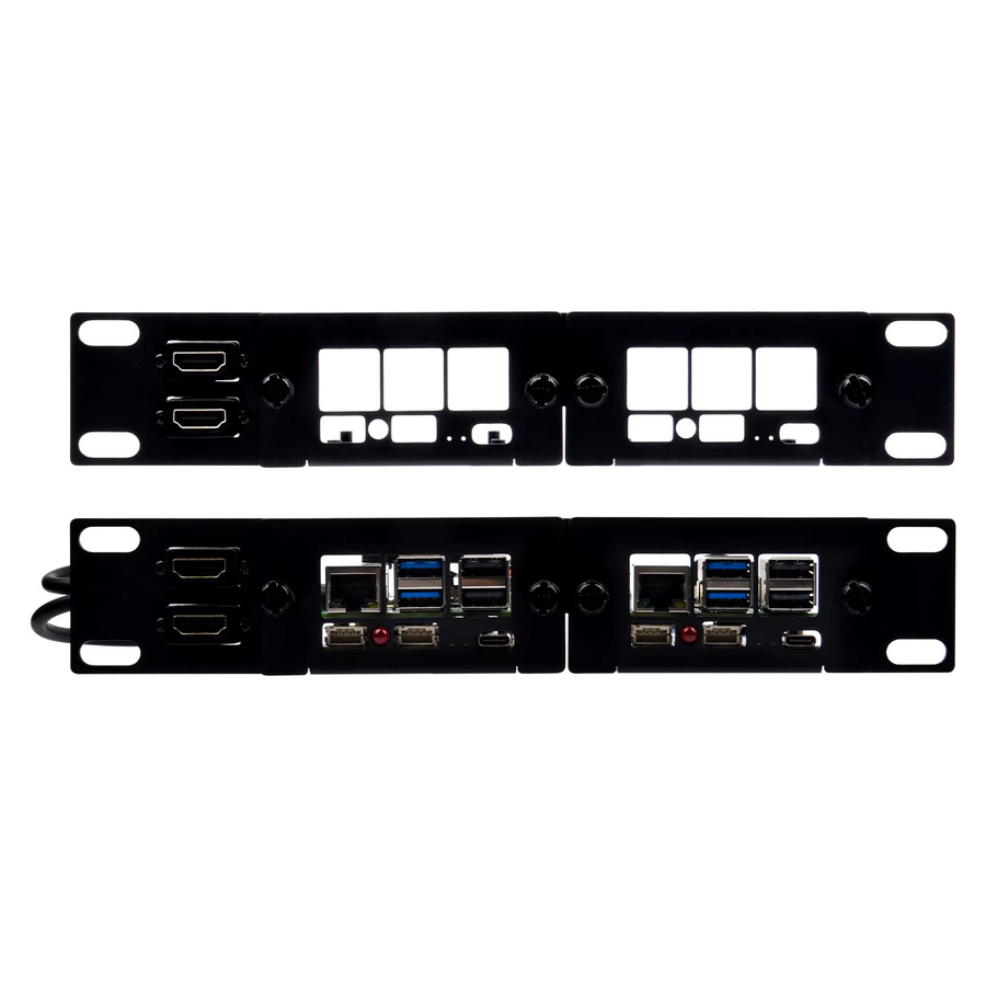 DeskPi Rackmate 10-Zoll 1U Rack-Gehäuse in Schwarz mit 2 PCIE NVME Boards für Raspberry Pi 5 und Unterstützung für M.2 NVMe SSDs - Bild 6