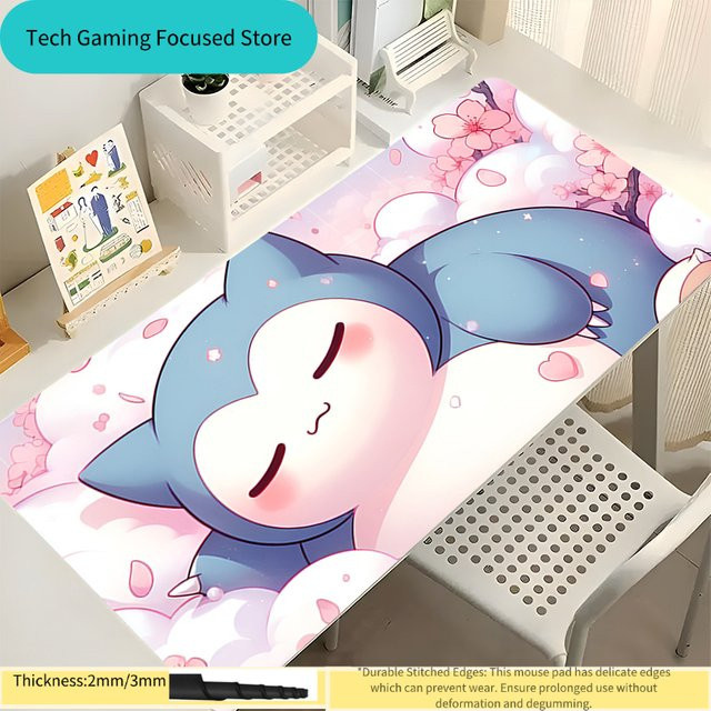 Potdemiel Mauspad mit niedlichem Pokémon-Design in Rosa Sakura, rutschfeste Spielmatte aus Naturkautschuk für deinen Desktop - Bild 1