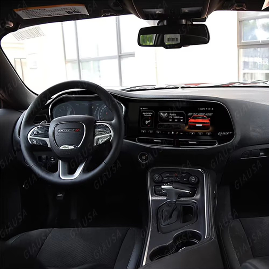 YANFU Android 13 Autoradio mit CarPlay und GPS Navigation für Dodge Challenger Charger SRT Hellcat 2010-2024, Multimedia Stereo Head Unit, Schwarz - Bild 5