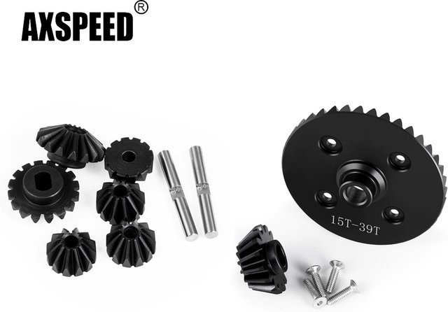 AXSPEED Differentialgetriebe-Ausgangs-Satellitengang-Set, Metall, Schwarz - Bild 1