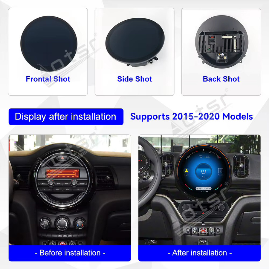 Aotsr Android 13 Autoradio mit 11,8 Zoll 2K HD Touchscreen und GPS-Navigation für MINI F55/F56/F57 (2015-2020) in Schwarz - Bild 4