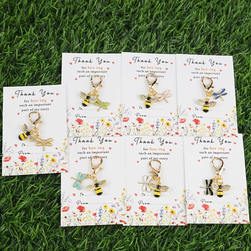 7Pieces2DBee Schlüsselanhänger-Set, Gold, Kristall, Unisex - Bild 4