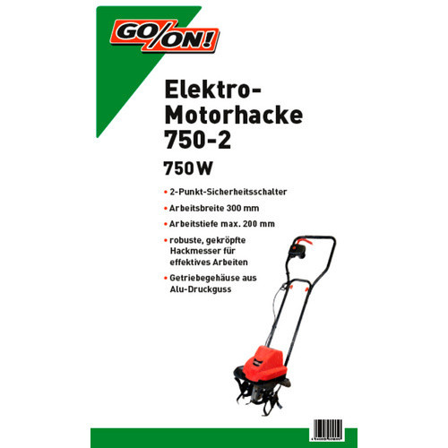 GO/ON! Motorhacke 750-2 in Rot mit 750 W und 2-Punkt-Sicherheitsschaltung - Bild 2