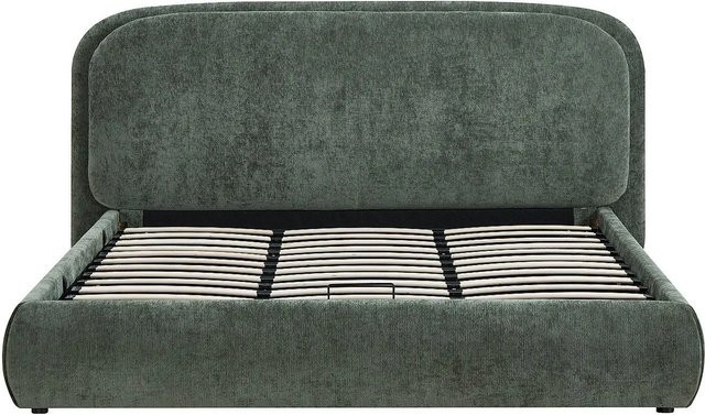 Vente-unique Bett Zorima in Grün mit Bettkasten und Lift-up-Funktion, B/T/H: 160 x 200 x 110 cm - Bild 1