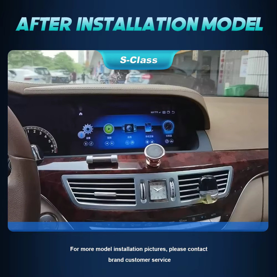 Nunoo Multimedia-Navigationssystem für Mercedes-Benz S-Klasse W221 (2006-2013) mit kabellosem CarPlay, Android Auto, GPS, 4G, WLAN und DSP in Schwarz - Bild 2