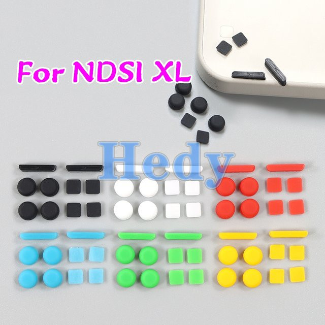 OCGAME Ersatz Gummifüße und Schraubabdeckungen für DSI XL und NDSi XL LL in Gelb - Bild 1