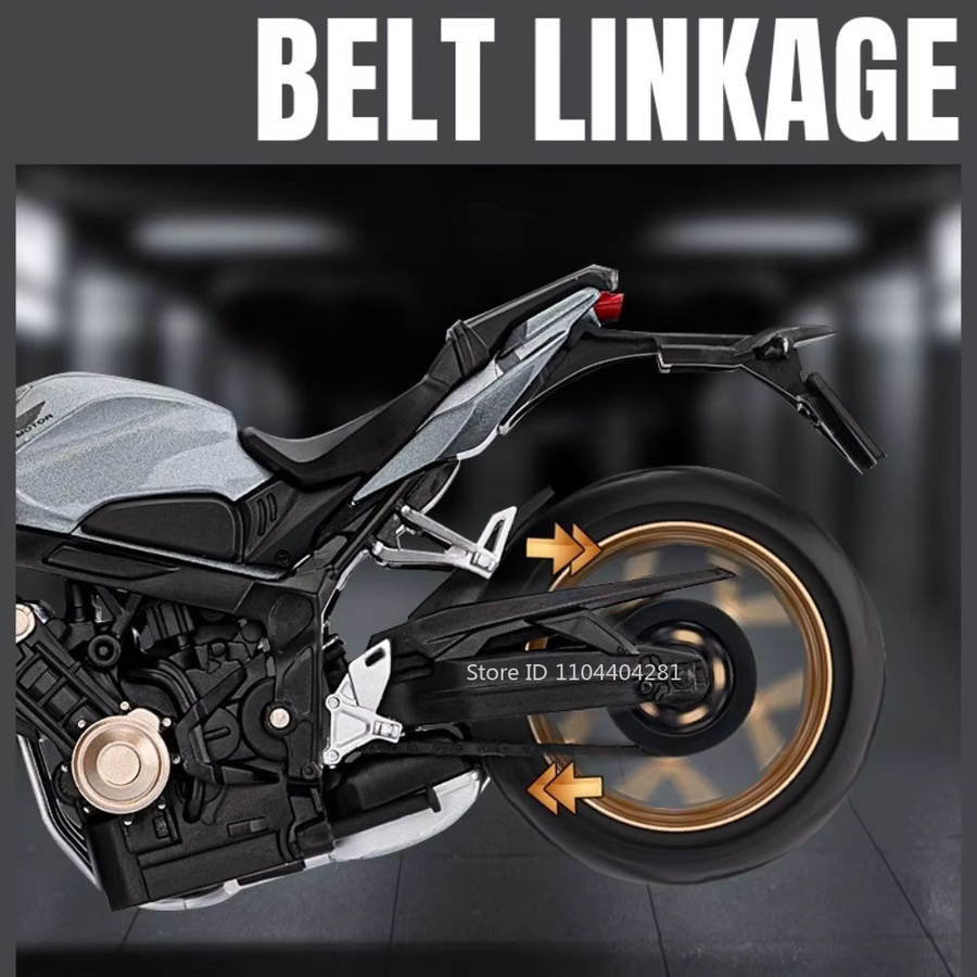 MAKEDA Honda CB650 CB400F Diecast Motorrad, Metall, 1:12, mit Sound und Licht - Bild 2