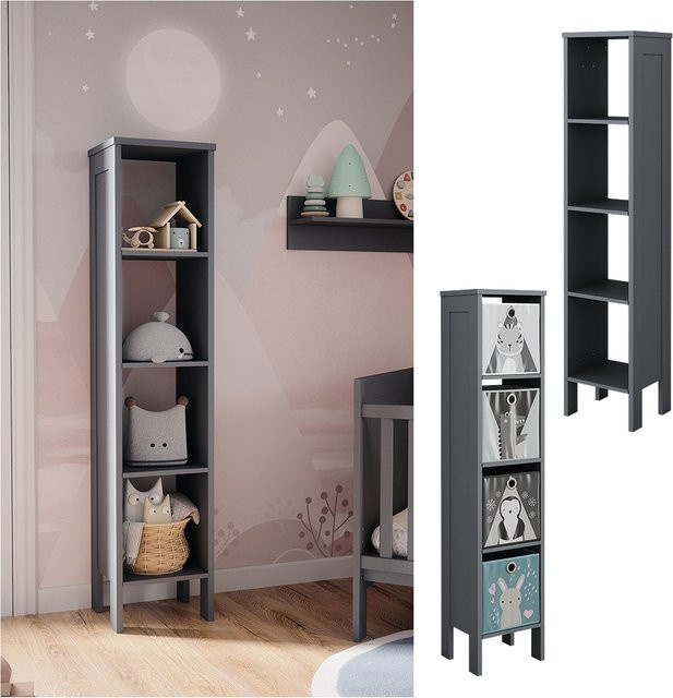 Vitalispa Kinderregal Ajaton Grau B: 35,2 cm, H: 159,5 cm - Bild 1
