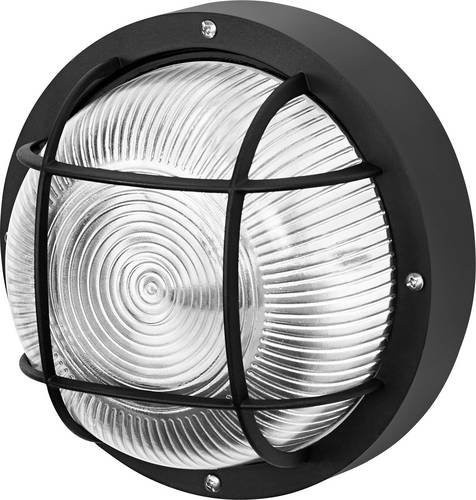 Osram HOMELIGHTING Bulkhead Essential Round Deckenleuchte und Wandleuchte Schwarz mit E27 Fassung und Glasabdeckung - Bild 1