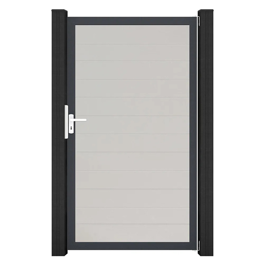 GroJa Tor 1-flg. Basicline Premium Weiß Rahmen DB703 B: 100 cm, H: 180 cm - Bild 2