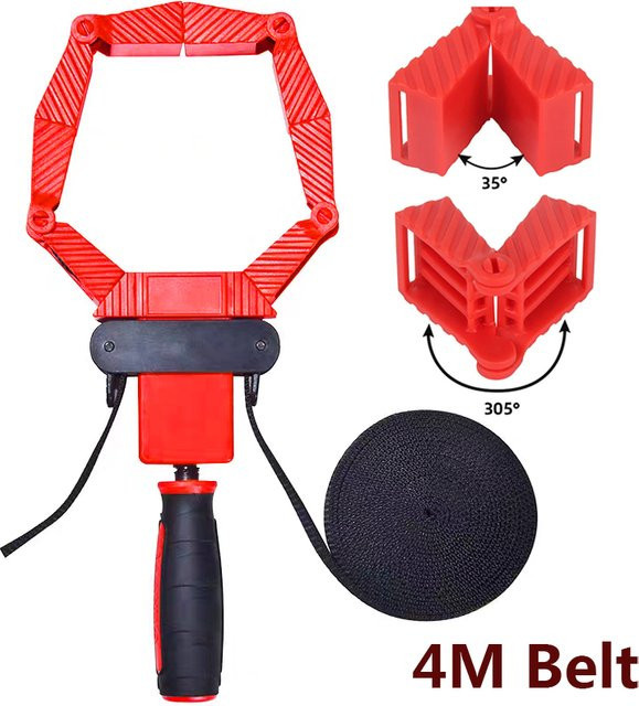 Multifunktions-Bandklemme dutoofree rot, schnell verstellbarer polygonaler Clip für 90 Grad rechtwinklige Holzbearbeitung und Rahmenclips - Bild 1