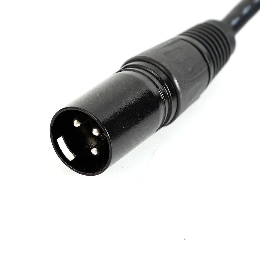 10er Set Bymaocar DMX-Audiokabel in Schwarz mit 3-poligen XLR-Steckern, 2 m Länge für Bühnenbeleuchtung und DMX-Signale - Bild 4