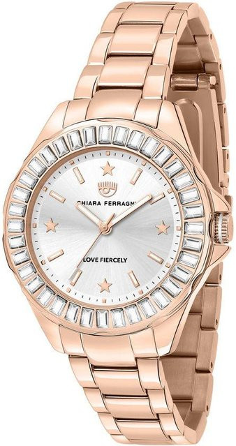 Chiara Ferragni Armbanduhr, Quarz, Edelstahl, Silber, Weiß, 36 mm, Damen - Bild 1