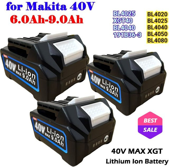 Makita Ersatz-Lithium-Batterie für 40V MAX XGT, 4,0 Ah, Schwarz - Bild 1