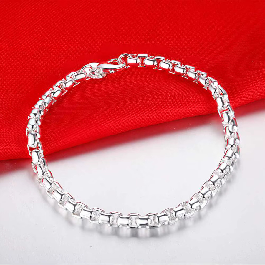 SAY Armband, 925 Silber, Kastenkette, Unisex - Bild 2