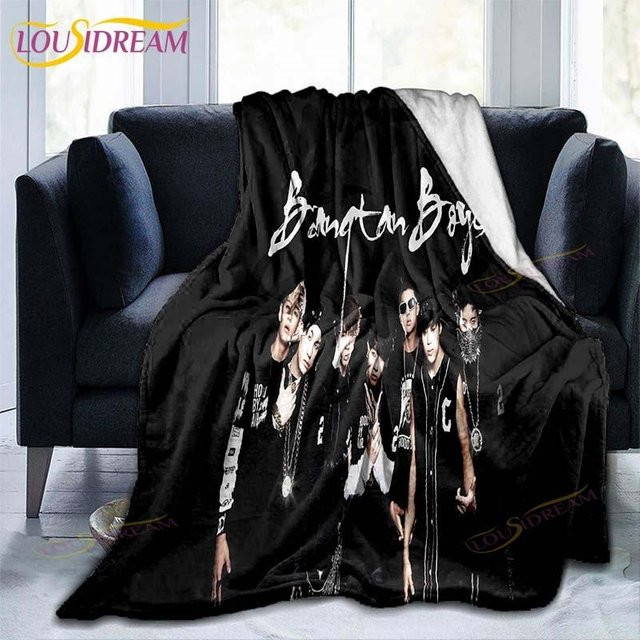 Flanell-Wohndecke BTS Bangtan Boys von new Yunheng, Farbe: Schwarz, B x H: 75 x 90 cm - Bild 1