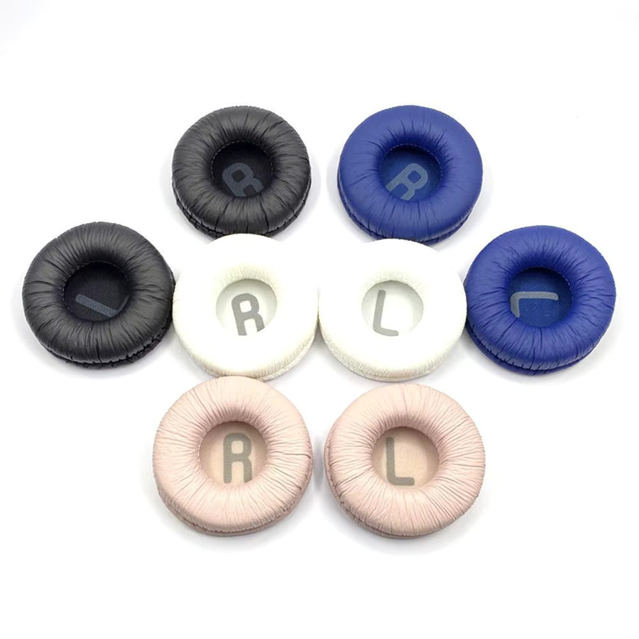Ersatz-Ohrpolster aus weichem Leder und Schaumstoff für JBL 510BT sowie JBL Tune 600 T450 T450BT T500BT JR300BT, 70 mm, Weiß/Mehrfarbig - Bild 3