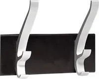 UNILUX Wandgarderobe Cypres mit 2 Haken in Schwarz und Silber aus Metall - Bild 1