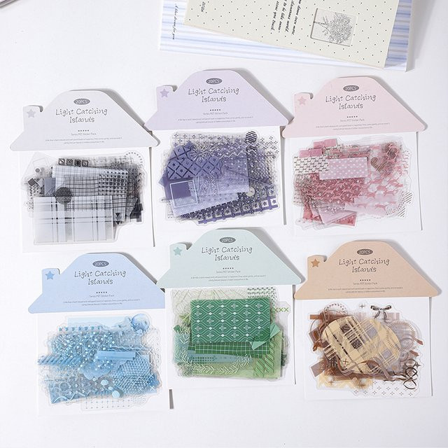JIANQI 20 Stück PET Aufkleber Set in Multicolour für Scrapbook, Tagebuch und Planer - Bild 1