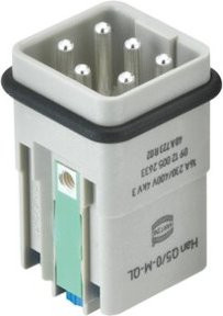 Harting Han Q 5/0 Insert Stecker Quick Lock grau aus Kunststoff 09120052633 - Bild 1