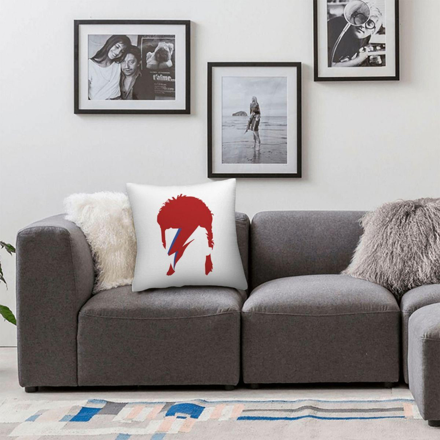 RRR Home David Bowie Blitz Quadrat Kissenbezug für dein Sofa und Wohnzimmer, B/B/H: 61 x 61 cm - Bild 2