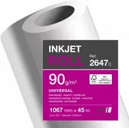 Clairefontaine Inkjet Universal Plotterpapier, Weiß, 90 g/m², 4 Rollen pro Packung - Bild 1
