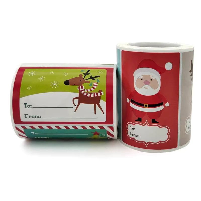 250 selbstklebende Weihnachtsgeschenk-Namensschilder in 6 Designs, bunte Aufkleber für die Geschenkverpackung und Dekoration - Bild 3