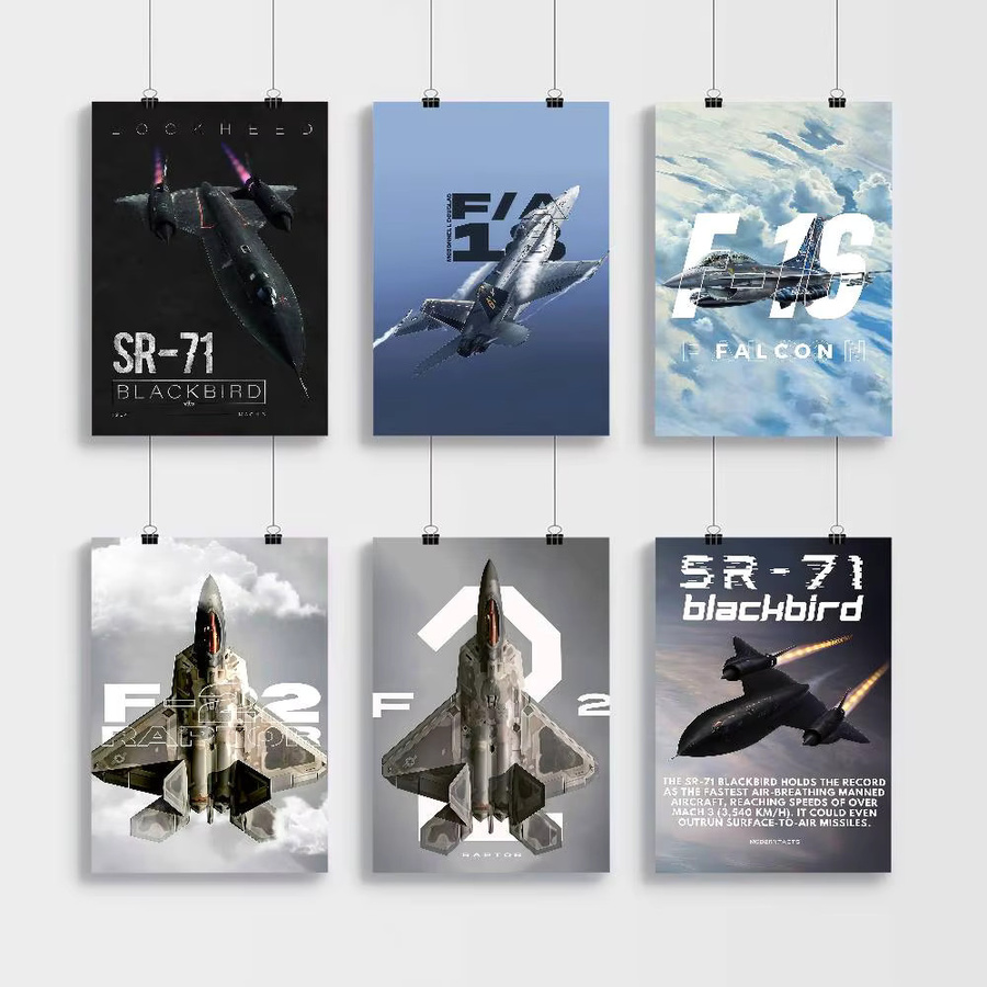 F16 Blackbird Fighter Jet DIY Wandaufkleber in Schwarz zur Dekoration von Wohnzimmer oder Bar - Bild 3