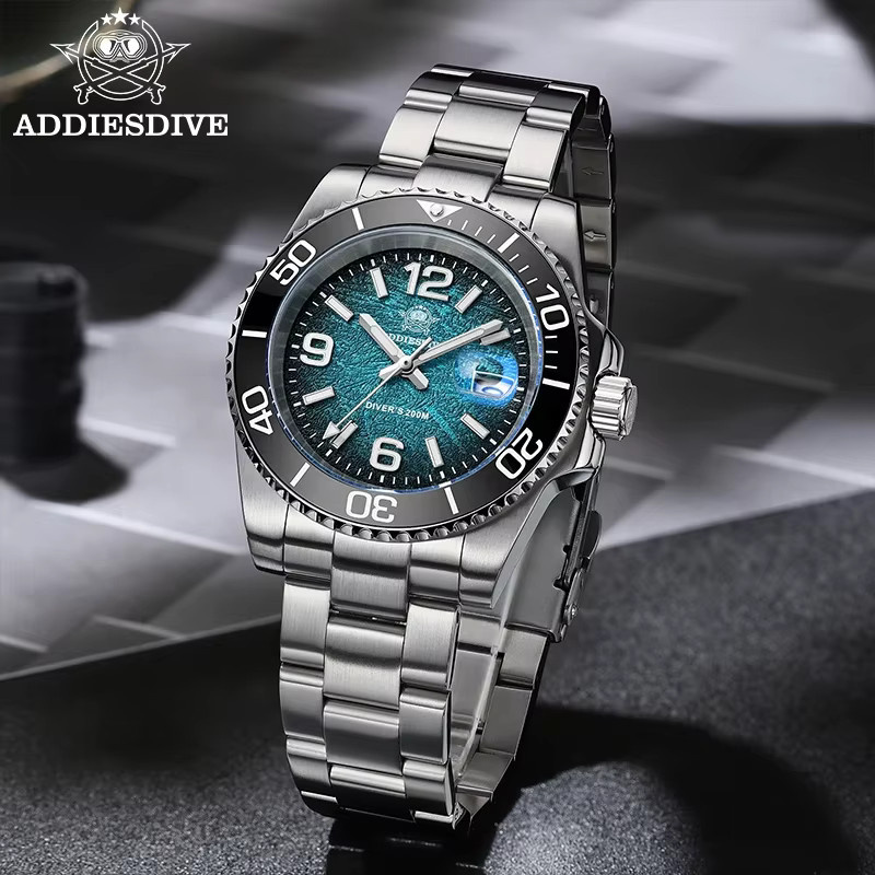 ADDIESDIVE Armbanduhr, Quarz, Edelstahl, 41 mm, Herren, Blau - Bild 4