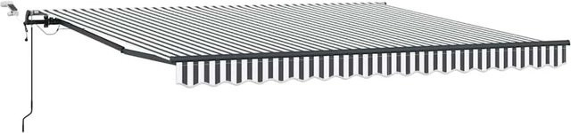 Automatische vidaXL Markise mit LEDs in Anthrazit und Weiß, B: 400 cm, A: 300 cm - Bild 1
