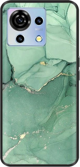 ZTE Blade V50 Vita Handyhülle aus Flüssigsilikon in Grün mit Vollschutz und weicher Rückseite - Bild 1