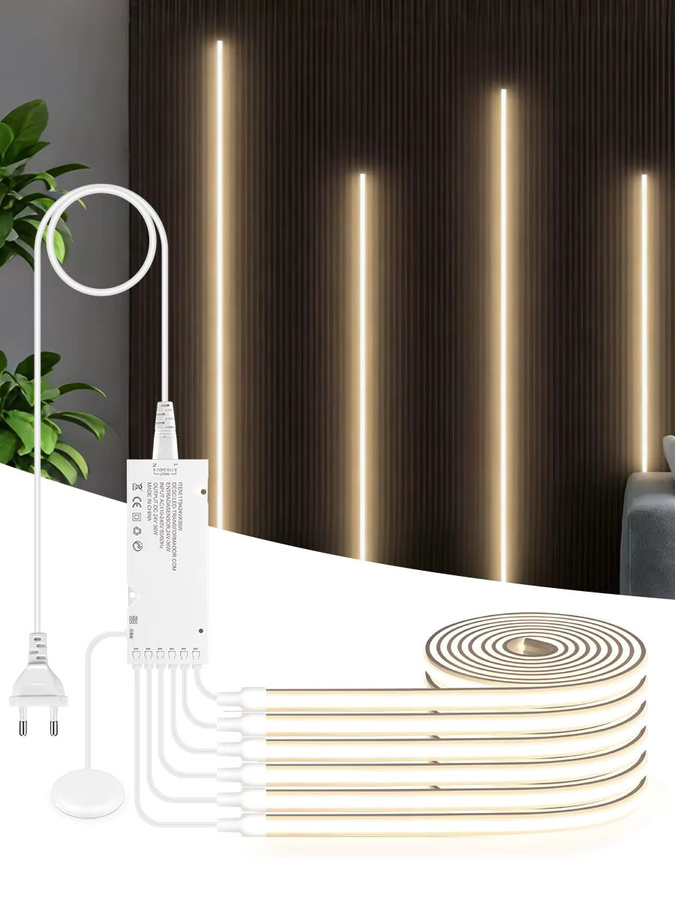 Lcamaw LED Neon Flex Wandleuchte Warmweiß Selbstklebend mit Dimmfunktion - Bild 5