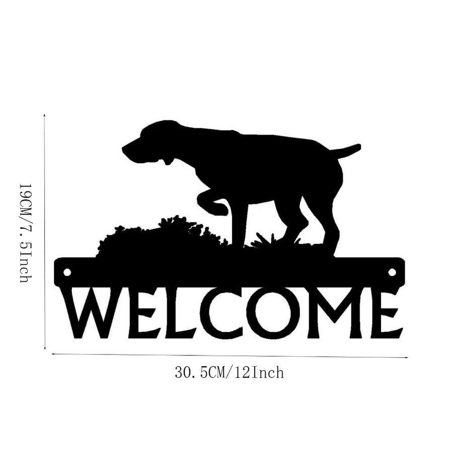 CIFBUY Wanddekoration aus Aluminiummetall mit GSP Motiv Deutscher Kurzhaarhund Dekoschild - Bild 2