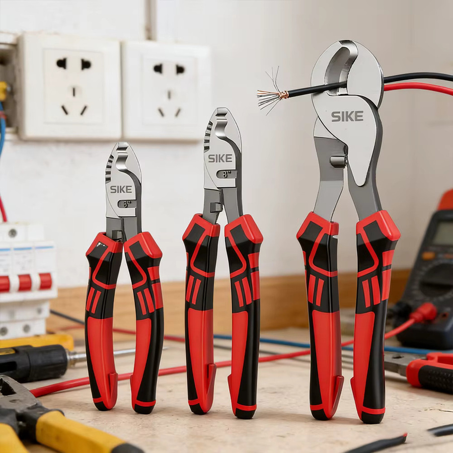 SIKE Mehrzweck-Handwerkzeug-Set mit Kabelschneider, Elektrikerzange, Abisolierzange und Crimpzange - Bild 2