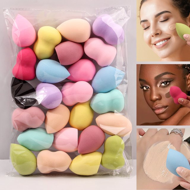 KOSSHOW Make-up-Schwämme, Wassertropfen-Design, 25 Stück, Matt, Unisex - Bild 1