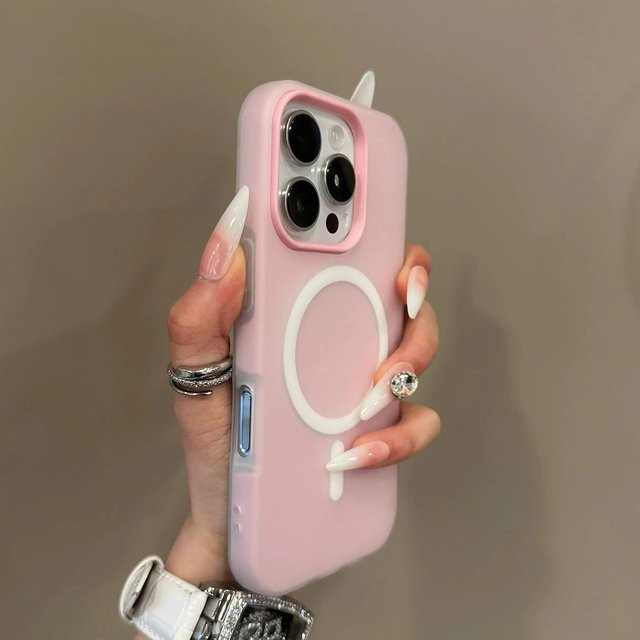 Yiran Bag Luxus Candy Color 2-in-1 MagSafe Hülle für iPhone 16 15 14 13 12 11 Pro Max, Magnetische Kabellose Ladefunktion, Klare Matte Weiche Abdeckung, Farbe: Brown - Bild 1