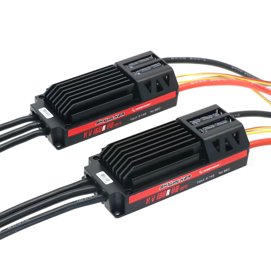 Hobbywing SKYWALKER 130A/160A HV OPTO V2 Bürstenloser ESC-Geschwindigkeitsregler für 3D-Flugzeuge in Schwarz, 6-14S - Bild 3