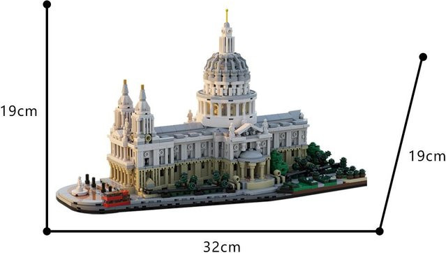 Gobricks St. Paul's Cathedral Bausteine Spielzeug ab 14 Jahren - Bild 1